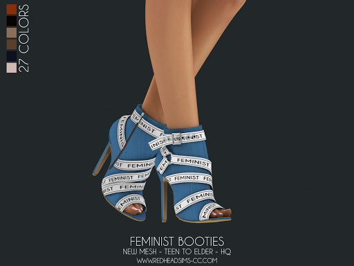 Feminist Booties from Red Head Sims