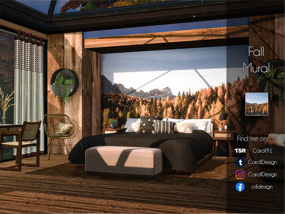 Fall Mural by Caroll91 from TSR • Sims 4 Downloads