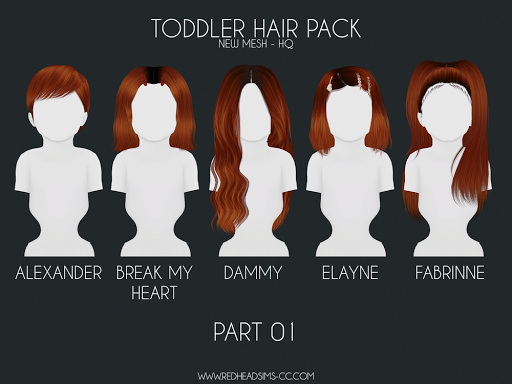 Hairstyle Pack from Red Head Sims