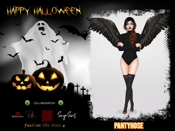 Halloween Angel Pantyhose 01 by remaron from TSR