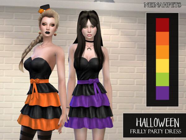 Halloween Frilly Party Dress by neinahpets from TSR