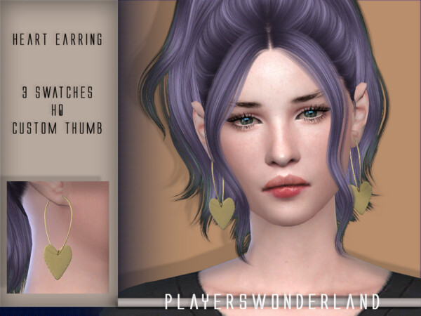 Heart Earrings by PlayersWonderland from TSR
