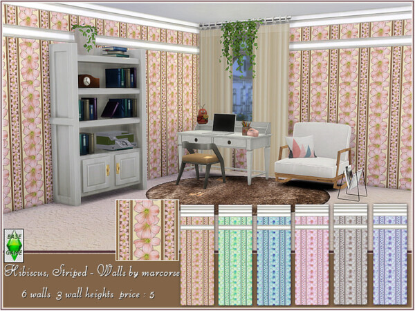 Hibiscus Striped Walls by marcorse from TSR