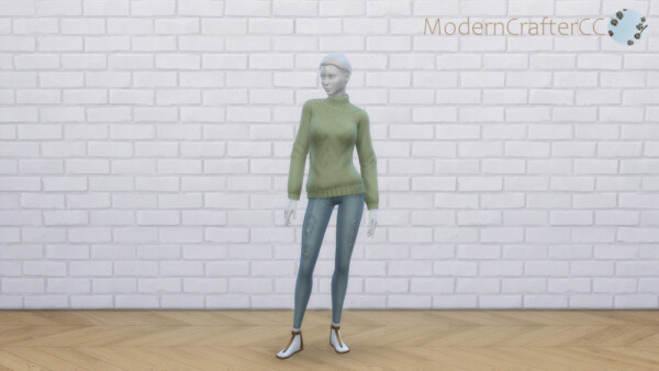 High Collar Sweater recolored from Modern Crafter