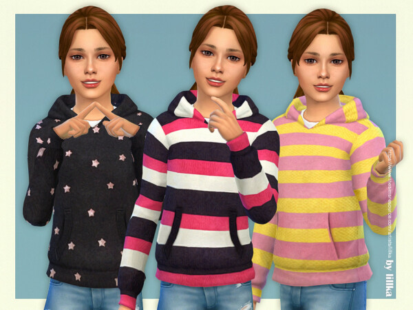 Hoodie for Girls P11 by lillka from TSR