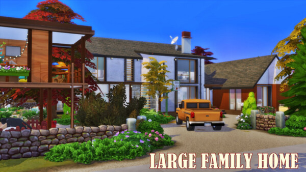 Large family home from Sims 3 by Mulena