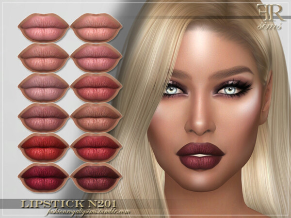 Lipstick N201 by FashionRoyaltySims from TSR