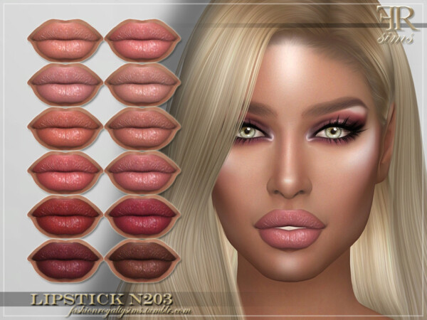 Lipstick N203 by FashionRoyaltySims from TSR