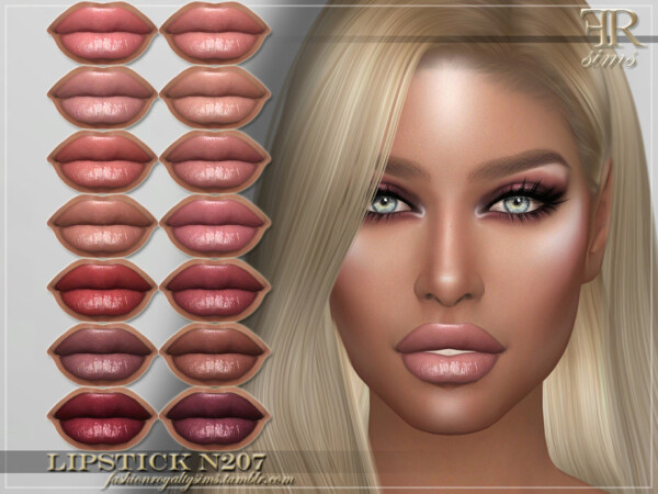 Lipstick N207 by FashionRoyaltySims from TSR