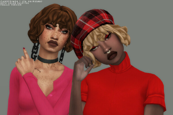Lya Hair from Candy Sims 4