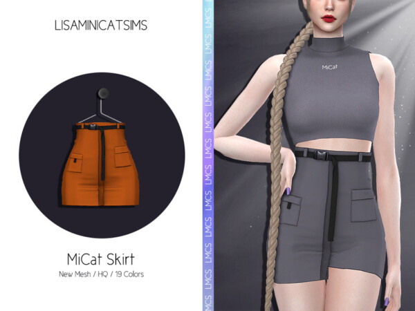 MiCat Skirt by Lisaminicatsims from TSR