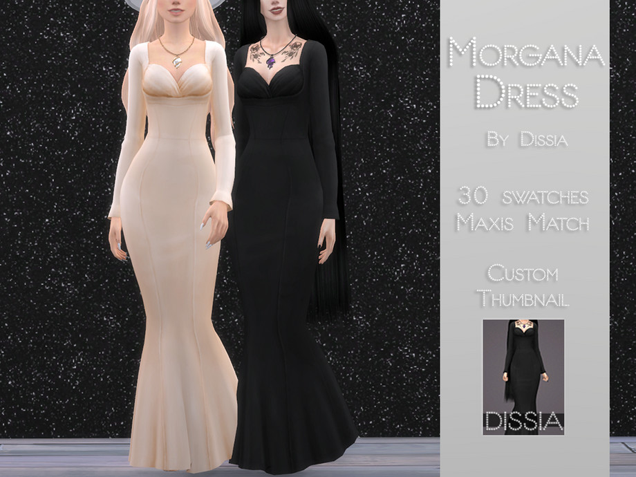 Morgana Dress By Dissia From Tsr • Sims 4 Downloads