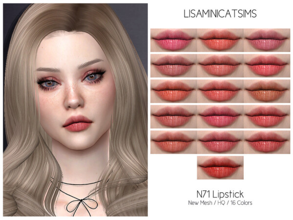 N71 Lipstick by Lisaminicatsims from TSR