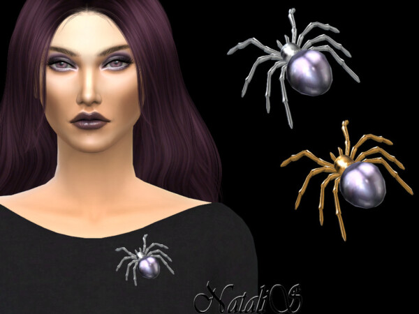 Haloween pearl spider brooch by NataliS from TSR