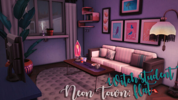 Neon Town Witch student flat from Wiz Creations