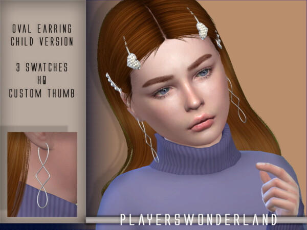 Oval Earring Child by PlayersWonderland from TSR