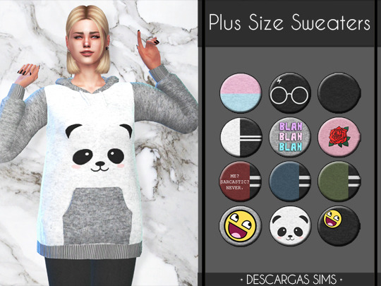 Plus Size Sweaters from Descargas Sims
