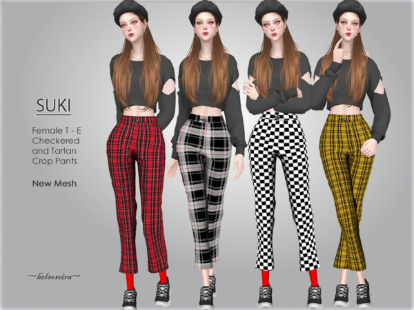 Suki Cropped pants by Helsoseira from TSR