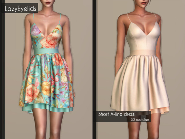 Short A Line Dress and Velvet Short Dress from Lazyeyelids