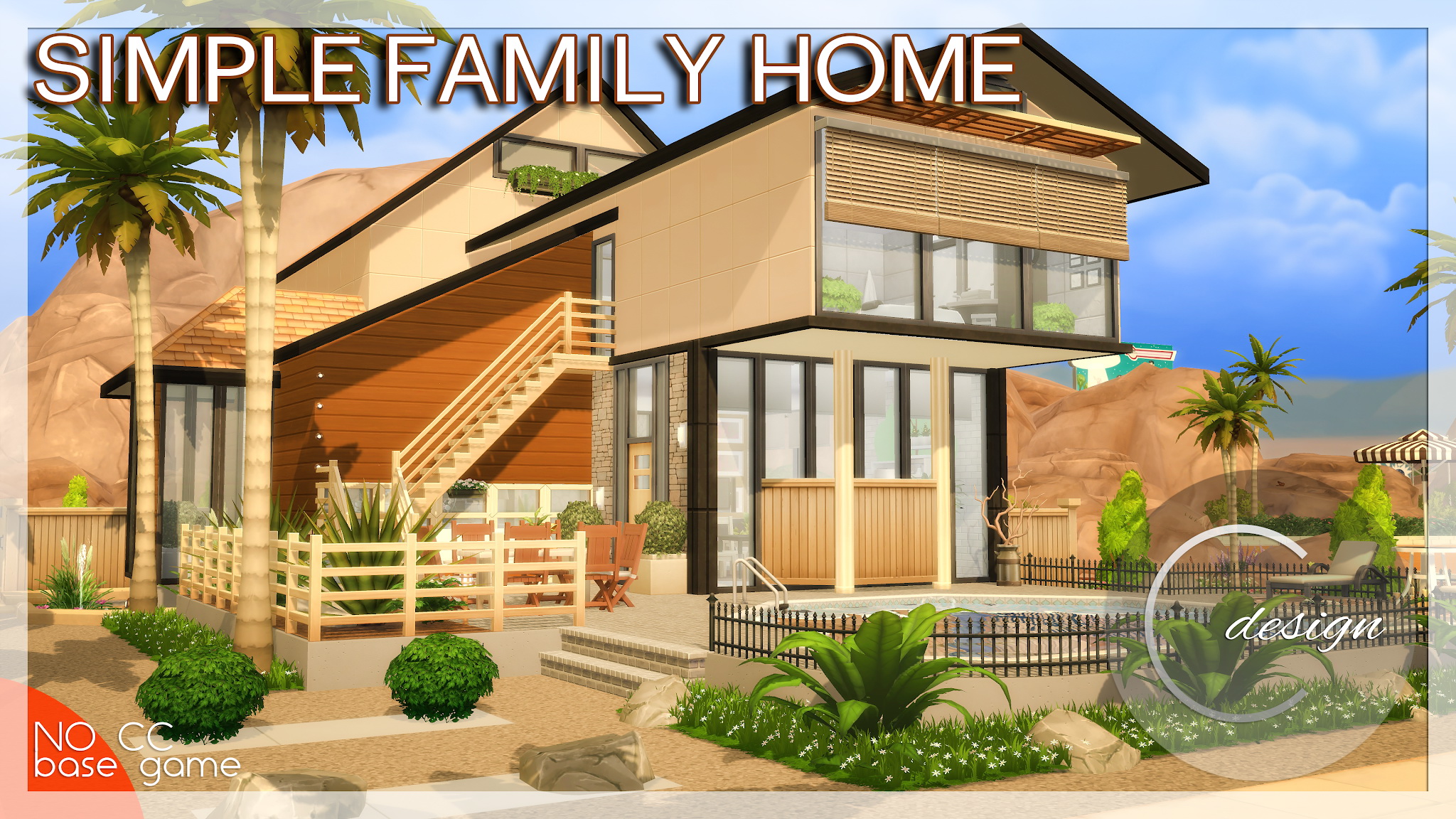 Simple Family Home from Cross Design • Sims 4 Downloads