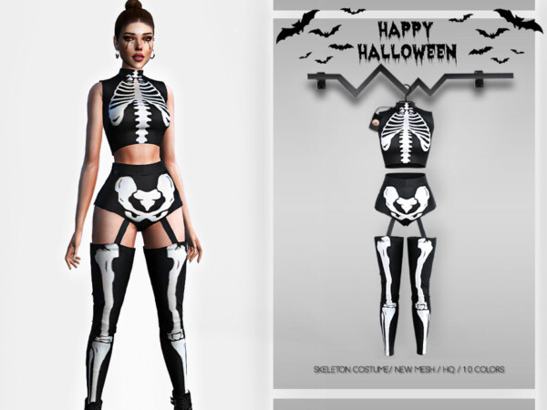 Skeleton Costume BD350 by busra tr from TSR