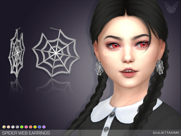 Spider Web Earrings For Girls by feyona from TSR