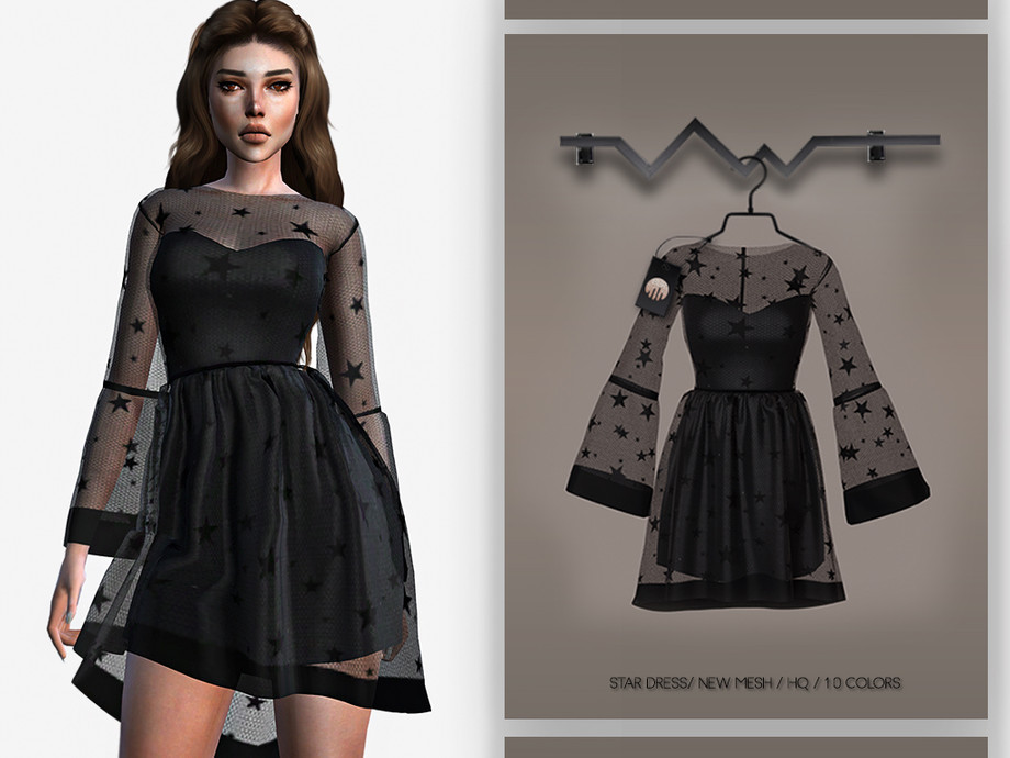 Star Dress by busra-tr from TSR • Sims 4 Downloads