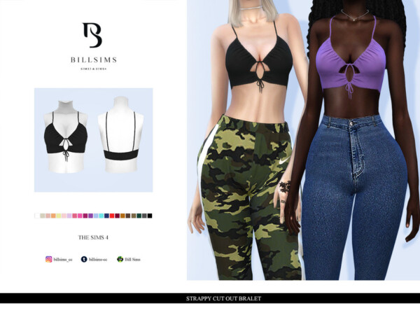 Strappy Cut Out Bralet by Bill Sims from TSR