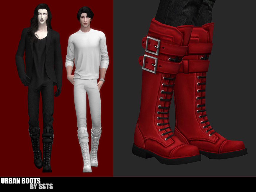 Urban boots by strange storyteller from TSR • Sims 4 Downloads