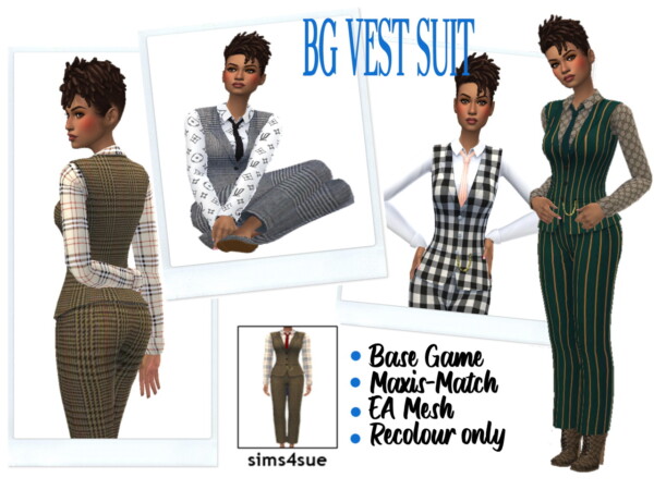 Vest Suit from Sims 4 Sue