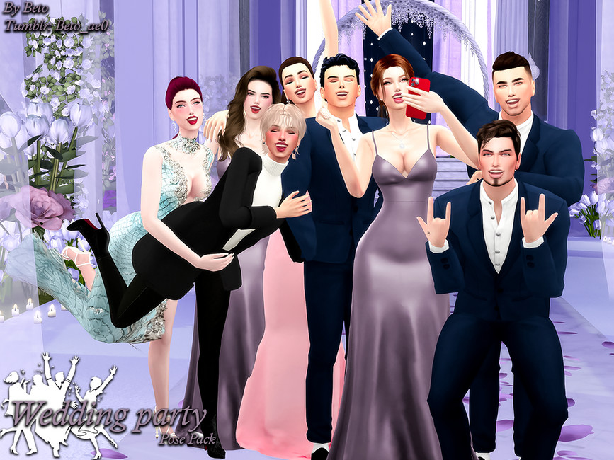 Wedding Party Pose Pack by Beto_ae0 from TSR • Sims 4