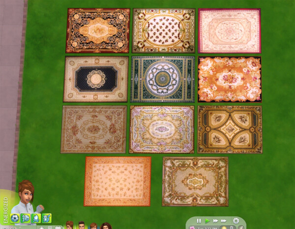Aubusson Elegant Rugs Set 4 by Wicked Old Witch from Mod The Sims