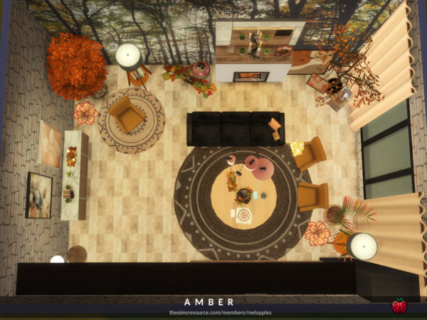 Amber livingroom by melapples from TSR