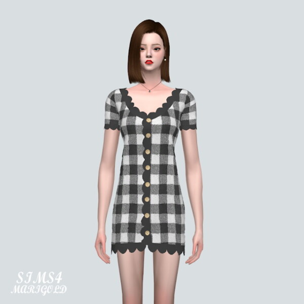 E Scallop Mini Dress V2 from SIMS4 Marigold