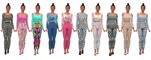Open Soulder Crop Top from Sims 4 Sue