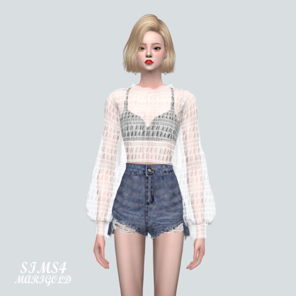 GG See Through Crop Top from SIMS4 Marigold