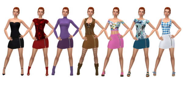 Zipped Skirt from Sims 4 Sue