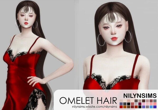 Omelet Hairstyle from Nilyn Sims 4