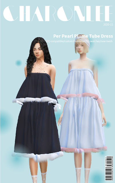 Plume Tube Dress from Charonlee