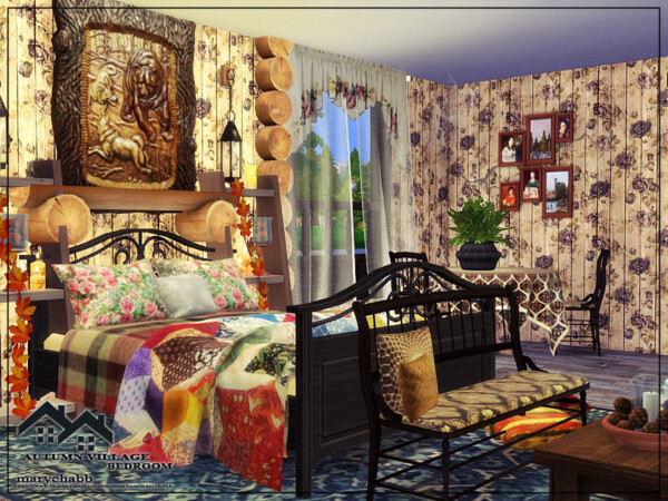 Autumn Village Bedroom by marychabb from TSR