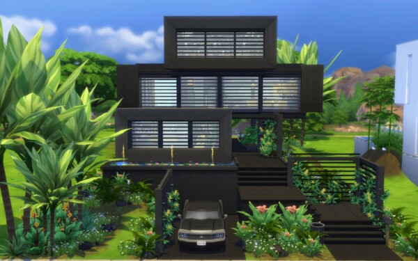 Te Black Glass House by alexiasi from Mod The Sims