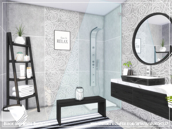 Black and White Bathroom by sharon337 from TSR