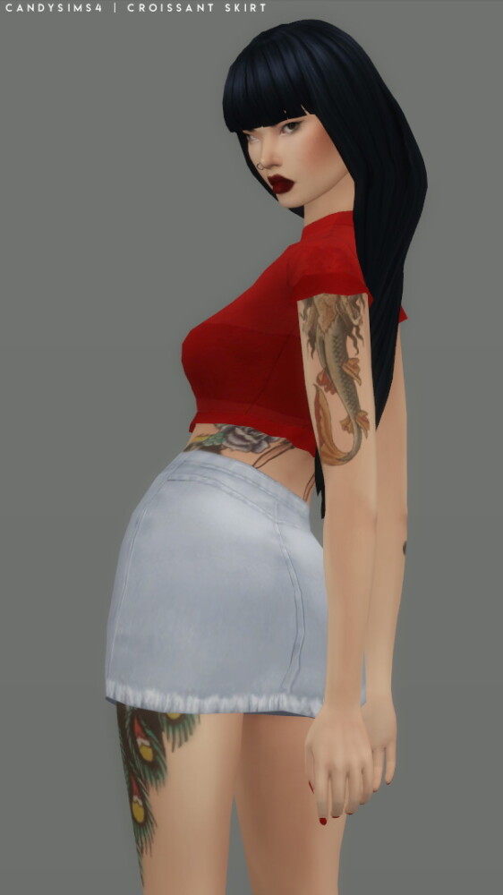 Croissant Skirt from Candy Sims 4