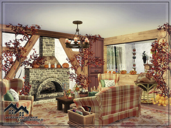 Autumn village Livingroom II by marychabb from TSR