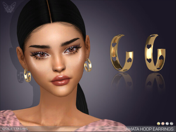 Amata Hoop Earrings by feyona from TSR