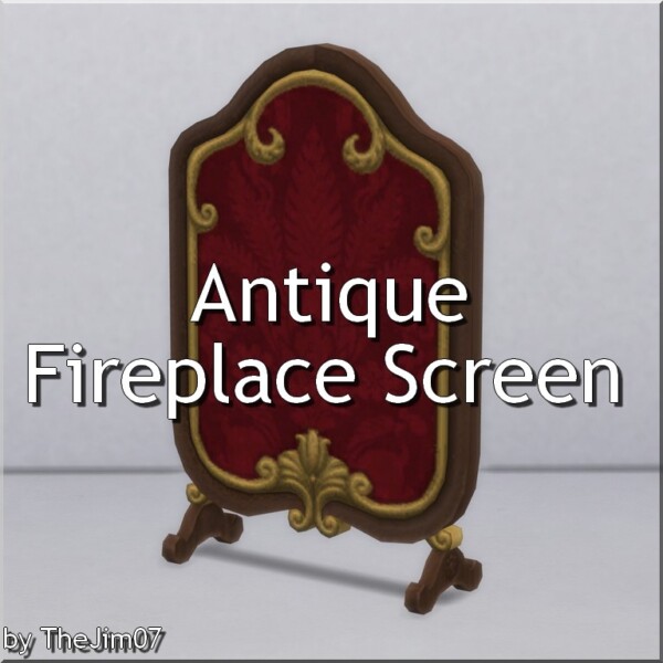 Antique Fireplace Screen by TheJim07 from Mod The Sims