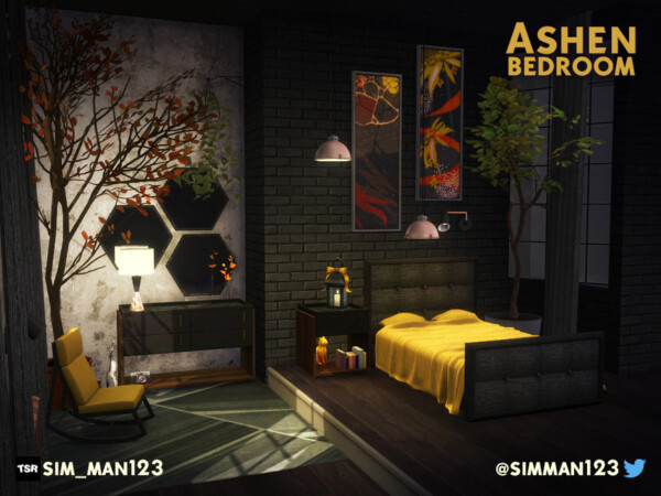 Ashen Bedroom by sim man123 from TSR