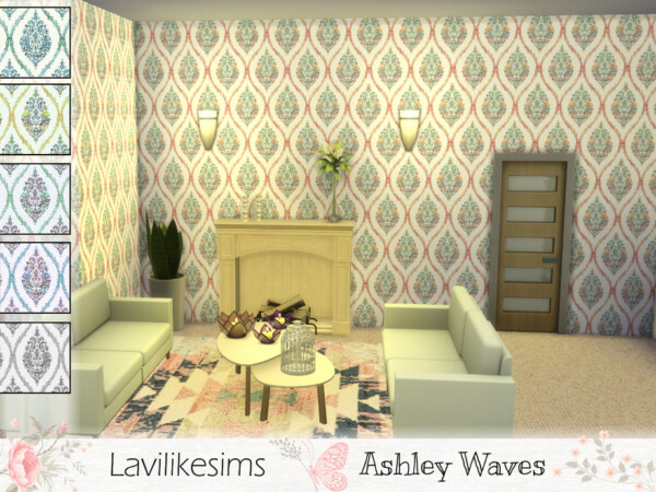 Ashley Waves Walls by lavilikesims from TSR