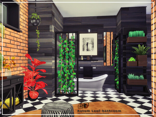 Autum Leaf Bathroom by Danuta720 from TSR