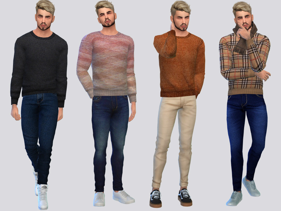 Autumn Block Sweaters by McLayneSims from TSR • Sims 4 Downloads